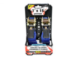Rotary # 17402 RATCHET STRAP SET 1"X 15' BLUE