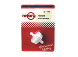 ROTARY # 11349 FUEL FILTER 1/4" ROUND CARDED pack 5