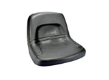 ROTARY # 16215 HIGH BACK STEEL PAN SEAT - BLACK