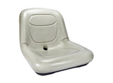 ROTARY # 16502 HIGH BACK SEAT 15" GRAY PVC VINYL